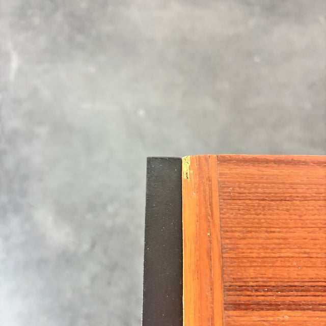 Modern Sideboard with Imitation Leather in Wood and Stainless Steel, 1960 For Sale - Image 11 of 14