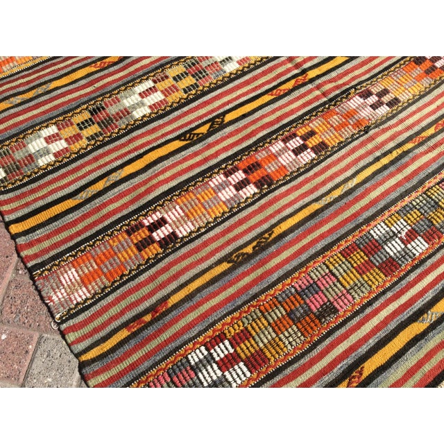 1960s Tribal Kilim Rug - 67" X 101" For Sale - Image 5 of 12