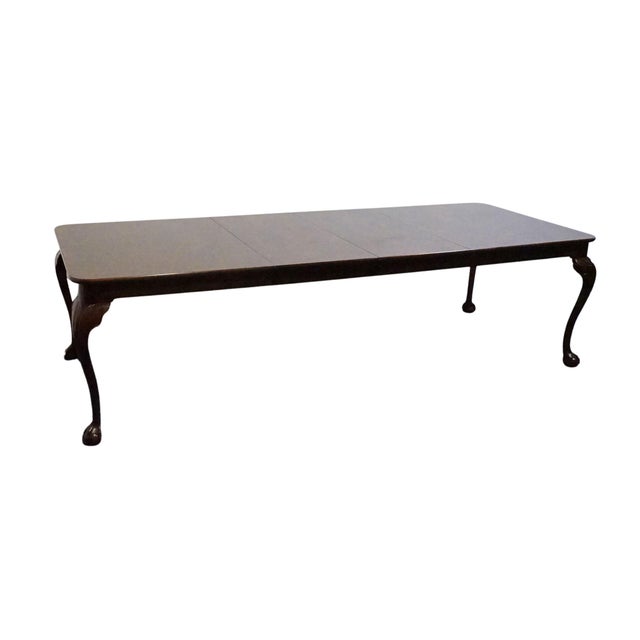 HENREDON FURNITURE Solid Mahogany Traditional Chippendale Style 108" Dining Table w. Drawers 30" High 68" Wide 42" Deep 2...