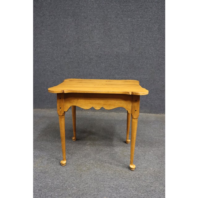 Ethan Allen Maple Queen Anne Style Side Table For Sale - Image 13 of 14