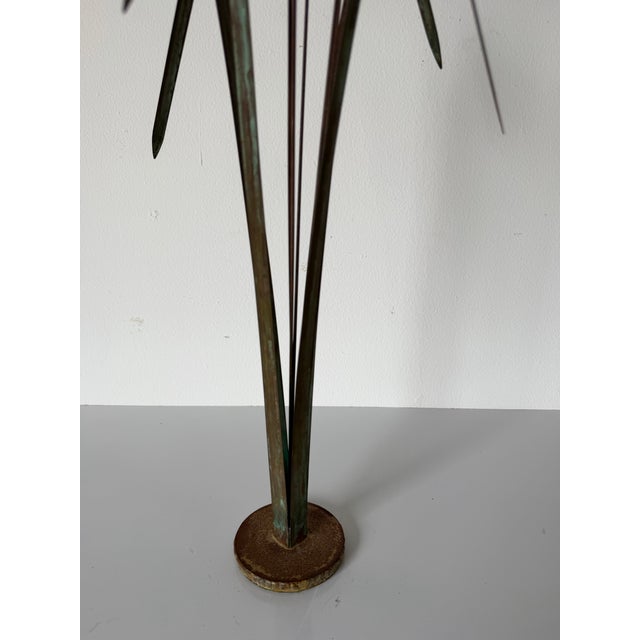 1970s 1970’s Mid-Century Modern Mixed Metals Cattail Sculpture For Sale - Image 5 of 12