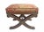 Ethan Allen Pair of Ethan Allen X-Base Stools in Tan & Red Classic Gentleman’s Club Room Style Seating For Sale - Image 4 of 9