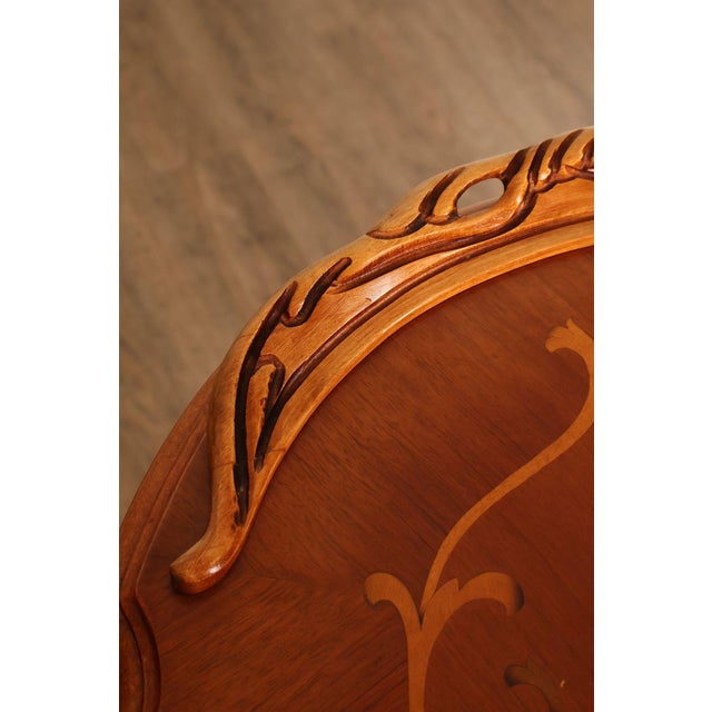 French Louis XV Style Marquetry Inlaid Nightstand For Sale - Image 14 of 18