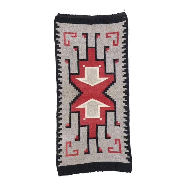 Vintage Klagetoh Navajo-Style Kilim Rug, 02'04 X 04'11 For Sale