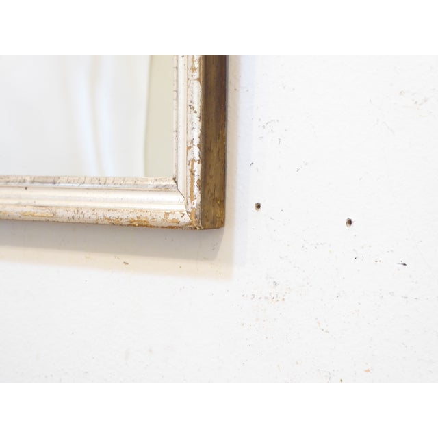Mid 19th Century Antique Small Silver Accent Mirror For Sale - Image 5 of 8