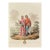 English Costumes of the Court of King Richard the Second Hand Colored Engraving For Sale