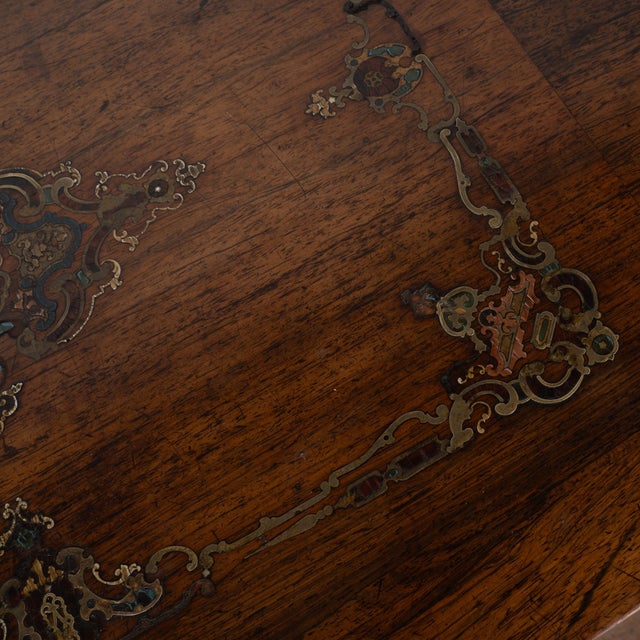 Wood 19th Century Inlaid Mahogany Ladies Writing Desk, Denmark For Sale - Image 7 of 11