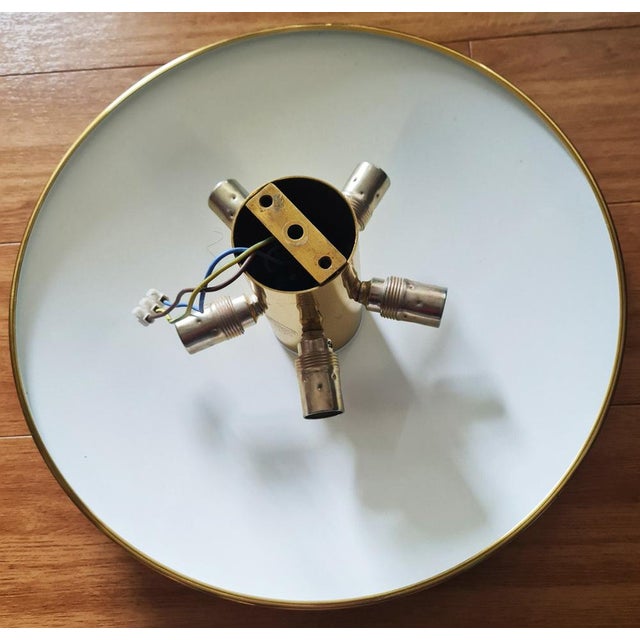 Sela-Gela 40 Brass Flush Mount Light by Florian Schulz, Germany, 1960 For Sale - Image 6 of 8