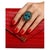 Art Deco Bochic “Orient” Multi Sapphire & Blue Topaz Ring Set In 18K Gold & Silver For Sale - Image 3 of 11