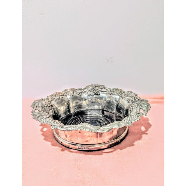 English Antique English Wine Coaster Attributed to Corbell & Co With Grape Motif For Sale - Image 3 of 12