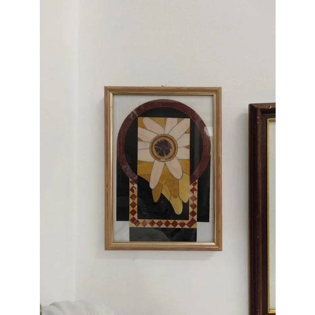 Mid-Century Modern Marble Mosaic from Vignali, 1940s For Sale - Image 3 of 5