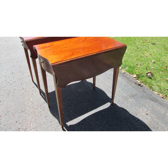 1980s Pair Custom Made Pembroke Table by John Sullivan For Sale - Image 4 of 11