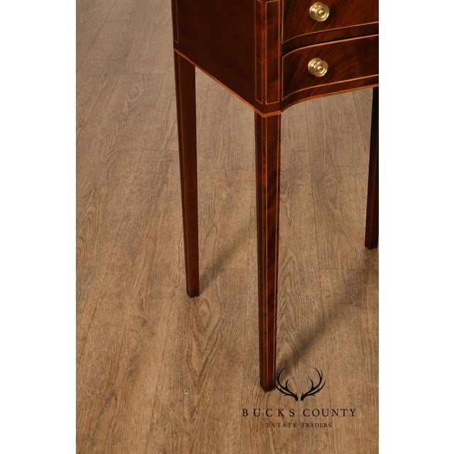 Stickley Colonial Williamsburg Mahogany Inlaid Federal Style End Table For Sale - Image 14 of 15
