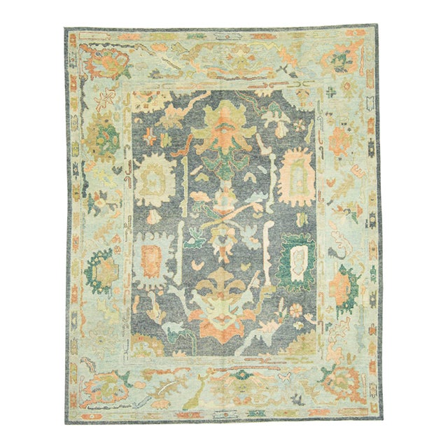 Turkish Oushak Rug 8' x 9'11" For Sale
