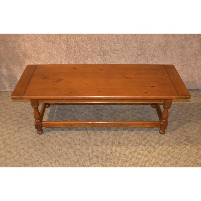 Vintage Ethan Allen Farmhouse Style Pine Large Coffee Table Chairish