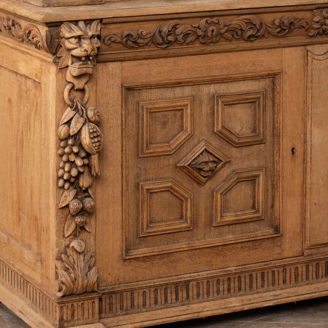 19th Century Tall French Bleached Carved Bookcase Display Cabinet For Sale - Image 16 of 17