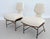 Slipper Chairs and Ottoman in Walnut and Bouclé by Renzo Zavanella, 1950, Set of 3 For Sale - Image 15 of 18