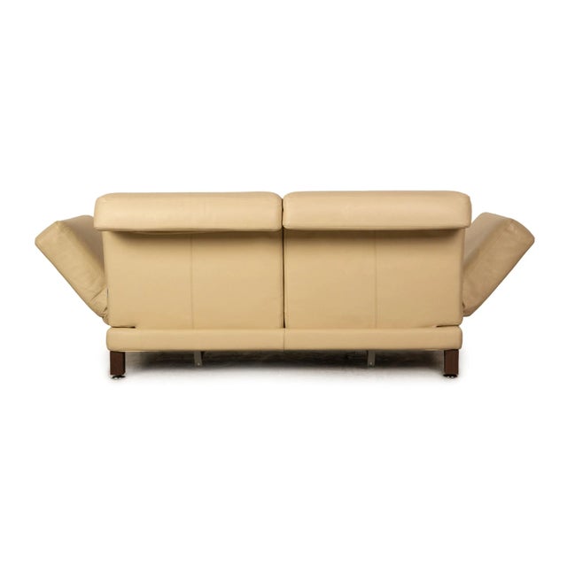 Moule Loveseat in Cream Leather from Brühl For Sale - Image 9 of 11