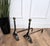1920s Vintage Italian Turned Andirons in Wrought Iron, 1920s, Set of 2 For Sale - Image 5 of 7