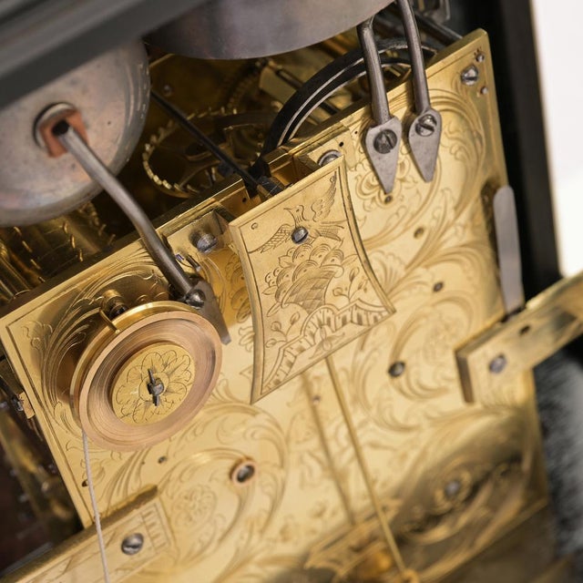 Metal 18th Century Bracket Clock by John F.R.S. Ellicott, London For Sale - Image 7 of 10