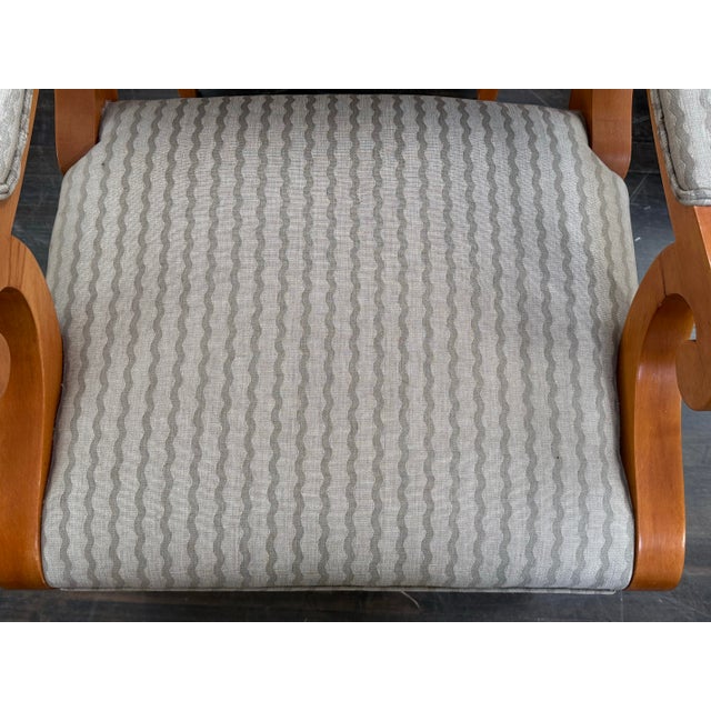 Textile Neoclassical Influenced Vintage Armchairs, Set of Four For Sale - Image 7 of 12