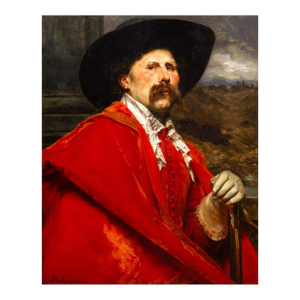 Ferdinand Roybet (French, 1840-1920) Portrait Painting of a Cavelier Ca. 1900