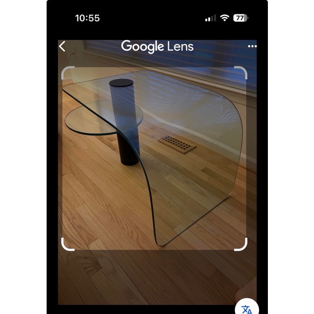 1970s Post-Modern Two-Tier Waterfall Edge Glass Cocktail Table For Sale - Image 10 of 11