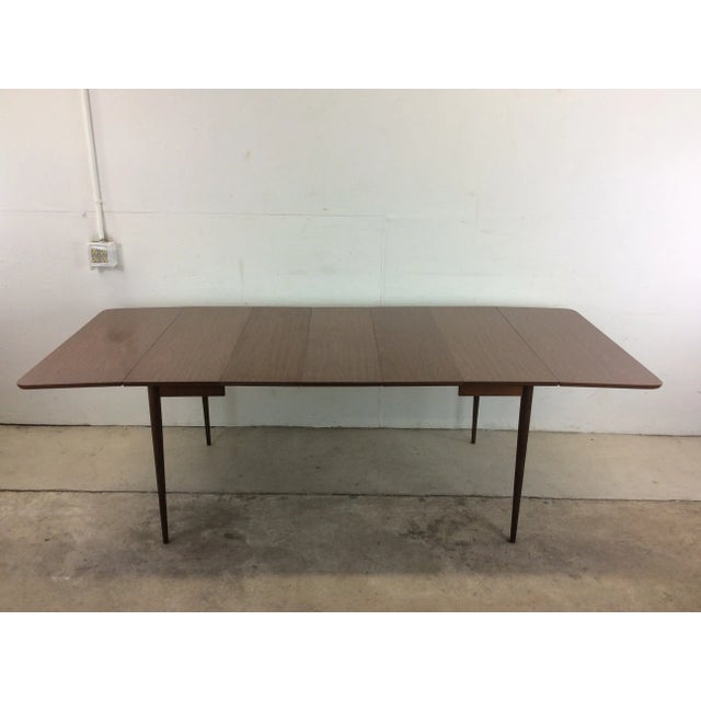 Mid Century Modern Drop Leaf Dining Table With 2 Removable Leafs For Sale - Image 12 of 13