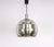 Doria Layered Pendant Lamp in Smoked Glass and Aluminium from Doria Leuchten, 1960s For Sale - Image 11 of 11