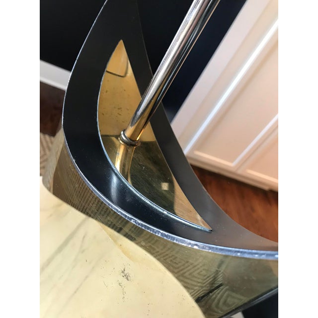 Vintage 1970s Mid-Century Italian Brass Sculptural Table Lamp - Coconut Company Nyc For Sale In Los Angeles - Image 6 of 13