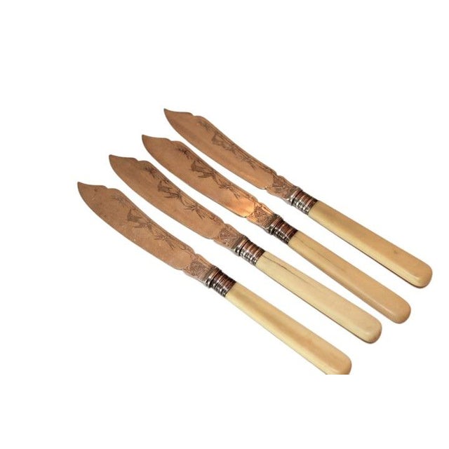 Metal Antique European Style Fish Knife and Fork Set Service for 4 Mappin & Webb 8 Pieces For Sale - Image 7 of 7