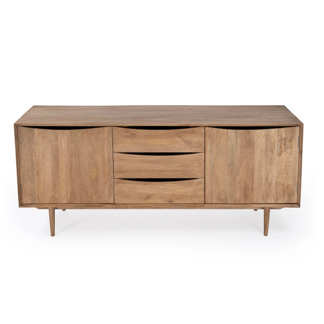 Leonidin Natural Wood 67" Sideboard, Light Brown For Sale - Image 9 of 9