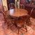 Vintage Nichols & Stone Oak Round Oval Dining Table Windsor Chairs 7p Set For Sale - Image 9 of 17
