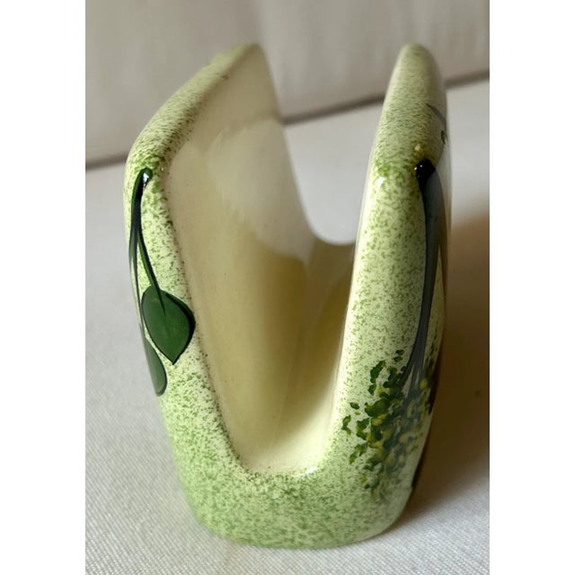 Vintage Palm Beach Chic Hand Painted Toucan "El Paisaje" Napkin Holder, Signed by Artist For Sale - Image 4 of 11