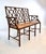Faux Bamboo Settee With Leather Cushion, Tortoise Shell Finish For Sale In Philadelphia - Image 6 of 15