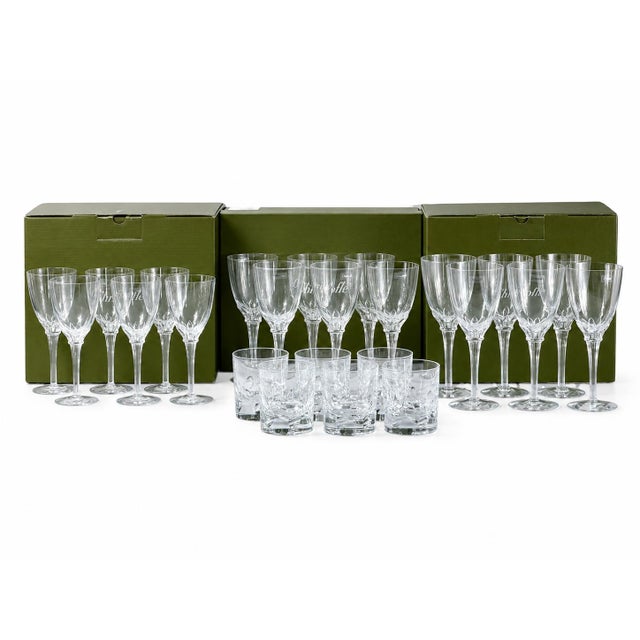 Crystal Glass Osiris and Cluny Service from Christofle, France, 2000s, Set of 24 For Sale - Image 17 of 17