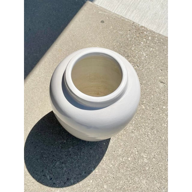 1940s Robinson Ransbottom Large White Pottery Garden Urn Floor Vase ...
