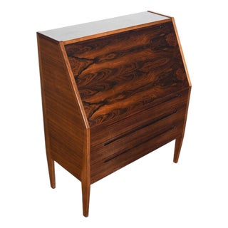 Mid 20th Century Attributed to Kai Kristiansen for HJN Brazilian Rosewood Secretary Desk For Sale