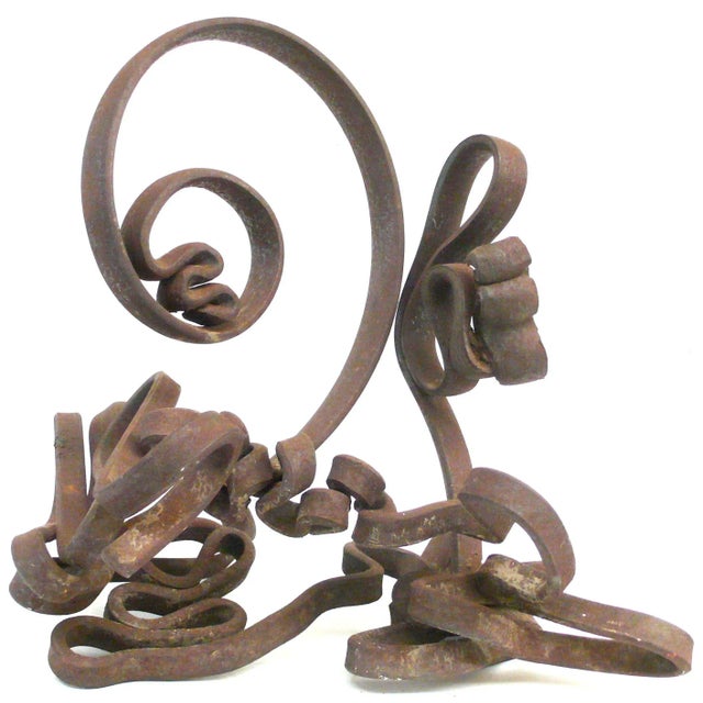 Looping "Ribbon" Wrought-Iron Sculpture For Sale In Los Angeles - Image 6 of 6