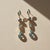 Modern Multi-Shape Sky Blue Topaz Earrings studs. Contemporary Pearl & Sky Blue Topaz Drop Earrings. Geometric Sky Blue...