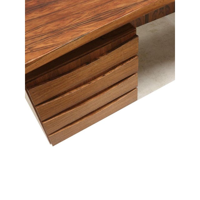 Brown Large Rosewood Boomerang Desk, 1960s For Sale - Image 8 of 10