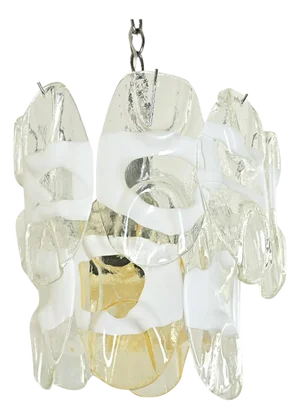 Vintage Italian Vistosi-Style Murano Glass Chandelier