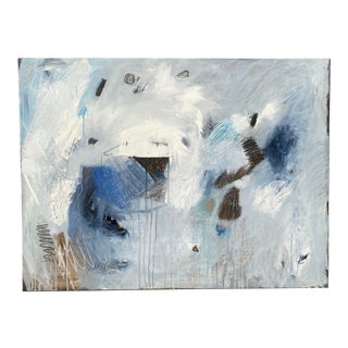 "Haze" Original Abstract Oil and Mixed Media on Canvas by Kendra Dennis For Sale