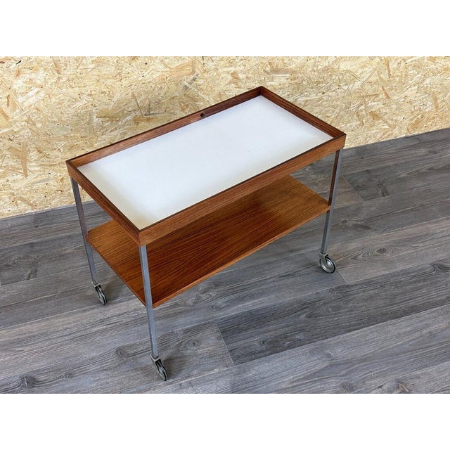 Serving Cart in Walnut and Teak by Walter Wirz for Wilhelm Renz, 1960s-1970s For Sale - Image 17 of 18