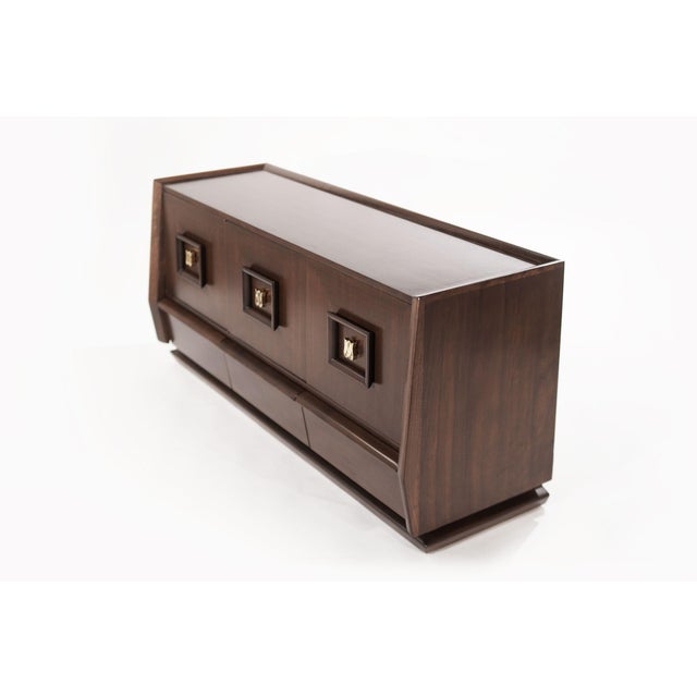 Mid 20th Century Modernist Walnut Dresser, Italy 1950s For Sale - Image 5 of 12