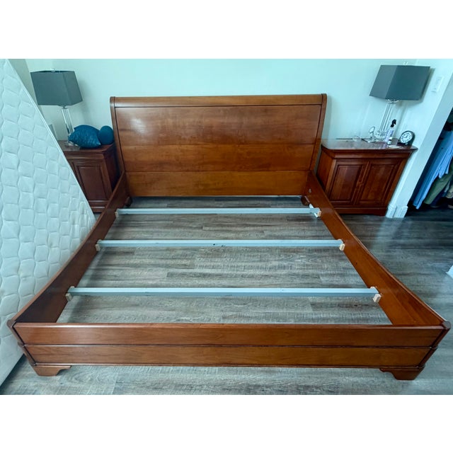 Grange Orléans King Sleigh Bed Frame – Made in France For Sale - Image 14 of 18