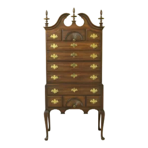 Kindel New England Style Queen Anne Mahogany Highboy