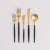 Modern Luna Black + Gold Flatware Set - Set of 5 For Sale - Image 3 of 3