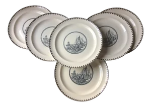 1930s Cauldon England Stoneware ( Plates