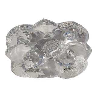 1970s Orrefors Sweden Orion Crystal Candelabra Designed by Lars Hellsten For Sale